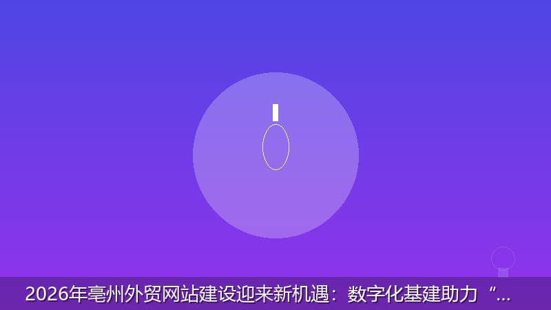 2026年亳州外贸网站建设迎来新机遇：数字化基建助力“亳品出海”加速跑